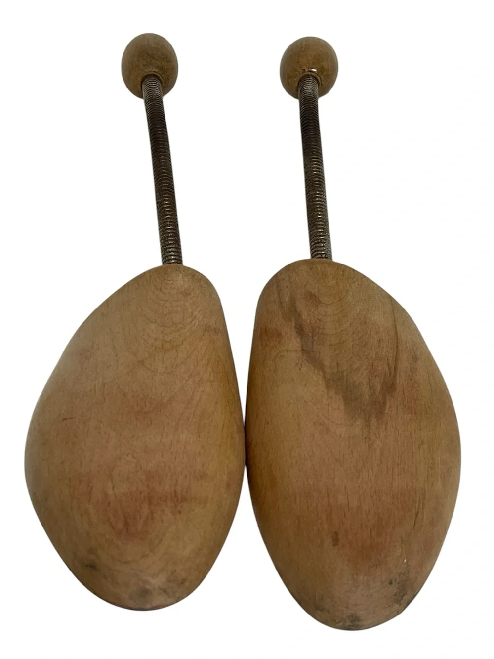 Vintage Fitwell C Birnbaum Solid Wood Shoe Trees Tension Springs W Germany S/4